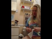 Preview 4 of Pissing, Tampon Insert and Tease xxMissSwitchxx