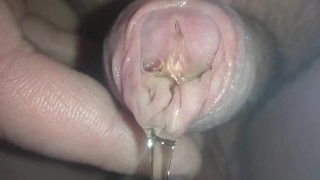 Super close up and slow motion while masturbating small dick and cumming