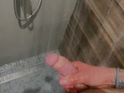 Preview 2 of Pulsing DICK under the shower spray💦💦