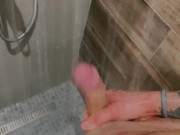 Preview 3 of Pulsing DICK under the shower spray💦💦