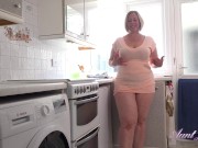 Preview 4 of Aunt Judy's Big Tit MILFs - Cleaning the Kitchen with 48yo Busty BBW Star ( JOI )