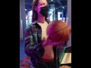 Preview 1 of Fun & Naughty Wife Flashes & Plays Basketball with Her Tits Out