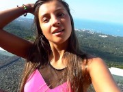 Preview 2 of 18 Year Old Model Melena Starts Rubbing Her Clit By The Sea!