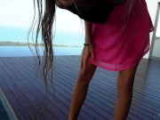 Preview 6 of 18 Year Old Model Melena Starts Rubbing Her Clit By The Sea!
