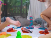 Preview 5 of 4K Cute Teen Lesbian Anal Twister Sex Party | Anal orgasm | Huge Dildos | Squirting | REAL CUM