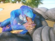 Preview 1 of Gay Furry Porn Scalie gets fucked by a huge Furry