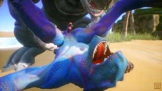 Gay Furry Porn Scalie gets fucked by a huge Furry