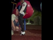 Preview 5 of I was jacking off at the park and got caught so he wanted his dick sucked