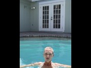 Preview 4 of Flashing My Boobs In The Pool