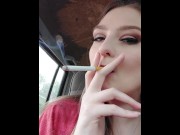 Preview 1 of just a smoke break in the car