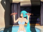 Preview 1 of 3D HENTAI Miku double blowjob