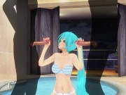 Preview 2 of 3D HENTAI Miku double blowjob