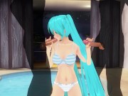 Preview 5 of 3D HENTAI Miku double blowjob