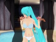 Preview 6 of 3D HENTAI Miku double blowjob