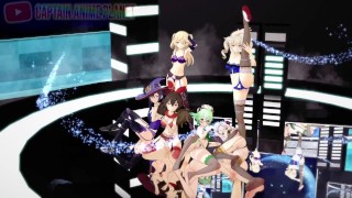 Hololive Hoshimachi Suisei Hentai Sex and Undress Dance Apple Pie Big Boobs MMD 3D Green Hair