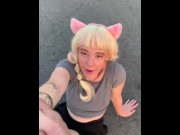 Preview 6 of ROLLERSKATING CATGIRL FARAH FATHERLESS LOVES BUKAKI (Subscribe to my onlyfans)