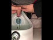 Preview 2 of Pissing and Cumming Into A Urinal In A Public Washroom At A Dairy Queen Restauraunt