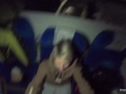 Preview 1 of OUTDOOR BLOWJOB with EPIC CUMSHOR FACIAL in the train!