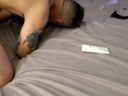 Preview 4 of Fucking this Tinder bitch with dildos and my cock while my wife is out