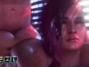 Preview 1 of Cyberpunk 2077 Sex Episode - Anal Sex with Judy Alvarez, 3D Animated Game