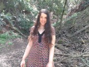 Preview 3 of I Got Caught! Getting Caught public flash Flashing Tits Hairy Hiking Trail Nature Woods Forest trees