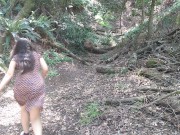 Preview 6 of I Got Caught! Getting Caught public flash Flashing Tits Hairy Hiking Trail Nature Woods Forest trees