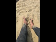 Preview 3 of The beach is my favourite place to relax, my feet pics and small clips made into a video file