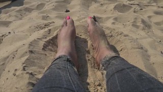The beach is my favourite place to relax, my feet pics and small clips made into a video file