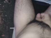 Preview 3 of so honor to be sexy and hot peeing while stroking my hairy cock