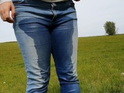 Preview 3 of ⭐ Alice Pees Her Jeans Over and Over! Piss compilation!