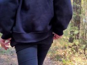 Preview 3 of Best friend showed her pussy and ass in the forest. I wanted to fuck her, but she didn't let me!