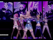 Preview 1 of [MMD] K/DA - The Baddest Striptease KDA Ahri Akali Kaisa Evelynn Seraphine 4K 60FPS