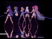 Preview 6 of [MMD] K/DA - The Baddest Striptease KDA Ahri Akali Kaisa Evelynn Seraphine 4K 60FPS