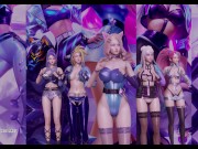 Preview 5 of [MMD] Everglow - Dun Dun Striptease Ahri Akali Kaisa Evelynn Seraphine KDA All Out 4K 60FPS