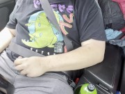 Preview 2 of Gay chubs jerks cock until he cums and shoots his load in his car