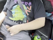 Preview 3 of Gay chubs jerks cock until he cums and shoots his load in his car
