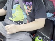 Preview 5 of Gay chubs jerks cock until he cums and shoots his load in his car