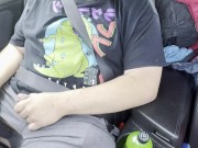 Preview 6 of Gay chubs jerks cock until he cums and shoots his load in his car