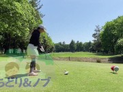 Preview 4 of A beautiful Japanese woman is playing golf with a super mini skirt where you can see pure white pant