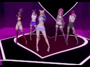 Preview 2 of [MMD] TAHITI - Phone Number Sexy Kpop Striptease Ahri Akali Kaisa Evelynn Seraphine KDA 4K 60FPS