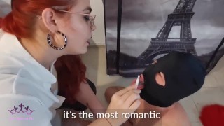Sexy red head Mistress Aya Queen IL humiliates her human ashtray while smoking