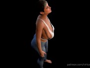 Preview 1 of Tight Jeans Short Hair Breast Expansion