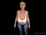 Preview 2 of Tight Jeans Short Hair Breast Expansion