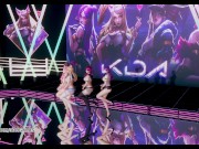 Preview 6 of [MMD] Hello Venus -Wiggle Wiggle Naked Kpop Dance Ahri Akali Kaisa Evelynn Seraphine KDA