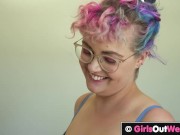 Preview 1 of Hairy busty lesbian enjoys oral sex and anal fingering