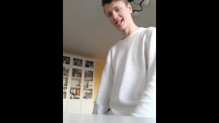 Twink's masturbation in a front of camera