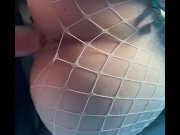 Preview 3 of Slut fucked in white fishnets