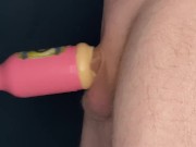 Preview 4 of Trying our new toy out for myself and cumming on her stuffy