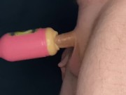 Preview 5 of Trying our new toy out for myself and cumming on her stuffy