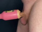 Preview 6 of Trying our new toy out for myself and cumming on her stuffy